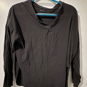 Urban Outfitters Women's Charcoal Long Sleeve Tee